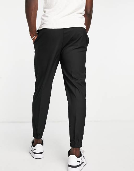 Black store tapered joggers