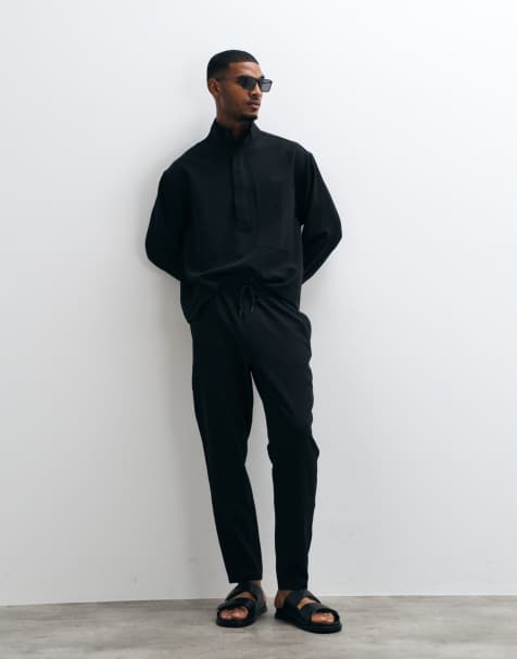 ASOS DESIGN smart tapered pants in black - view 1