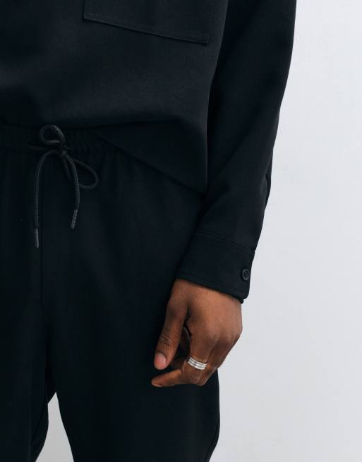 ASOS DESIGN smart tapered pants in black, 3 of 5