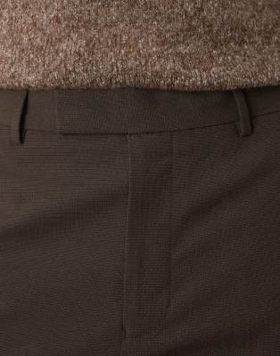 Asos Design Smart Tapered Pants In Brown