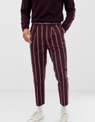 asos striped pants mens