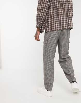 tapered check pants