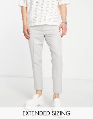 ASOS DESIGN smart tapered pants in light gray