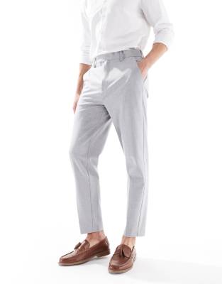 Asos Design Smart Tapered Pants In Gray