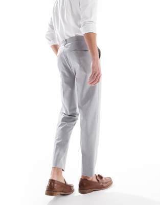 Asos Design Smart Tapered Pants In Gray