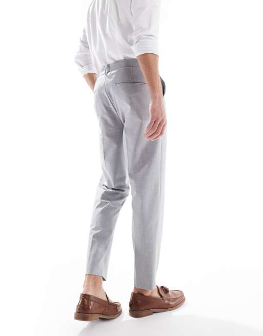 ASOS DESIGN smart tapered pants in light gray, 2 of 5