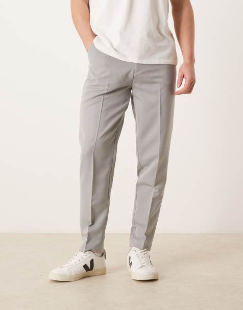 ASOS DESIGN smart tapered pants in light gray - view 1