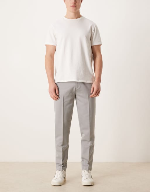 ASOS DESIGN smart tapered pants in light gray, 2 of 5
