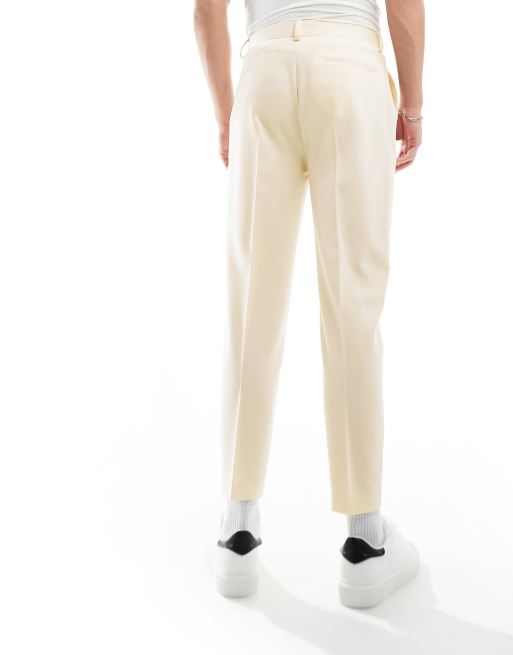 ASOS DESIGN smart tapered pants in light stone