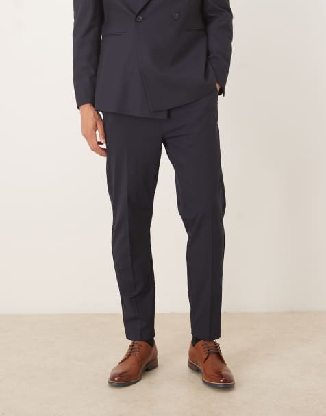 ASOS DESIGN smart tapered pants in navy - view 1