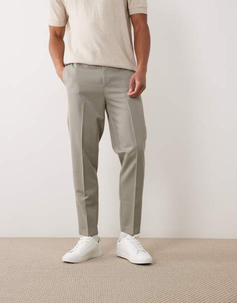 ASOS DESIGN smart tapered pants in sage green - view 1