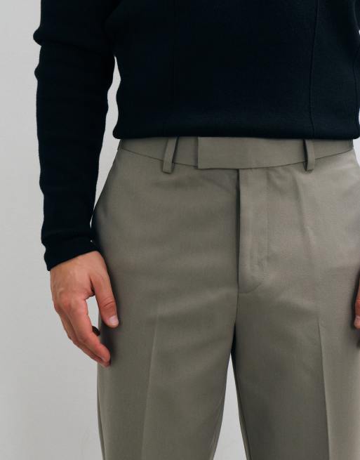 ASOS DESIGN smart tapered pants in sage green, 3 of 5