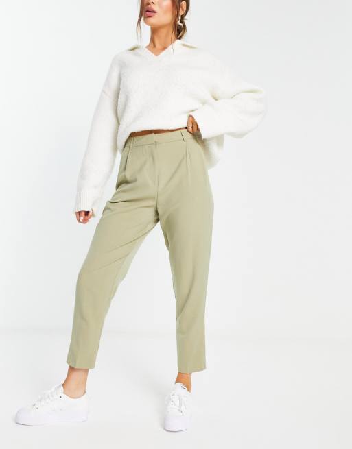 ASOS DESIGN smart tapered pants in sage