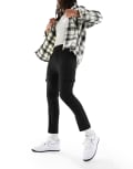 [ASOS DESIGN] ASOS DESIGN smart tapered pants with cargo pockets in black W33 L30 BLACK