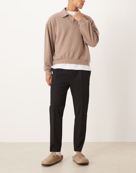 ASOS DESIGN smart tapered pants with elasticized waistband - view 1