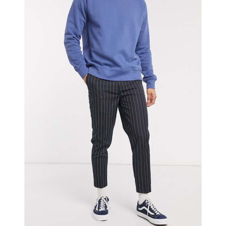 Mens pin best sale stripe pants