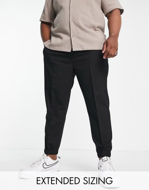 ASOS DESIGN smart tapered sweatpants in black