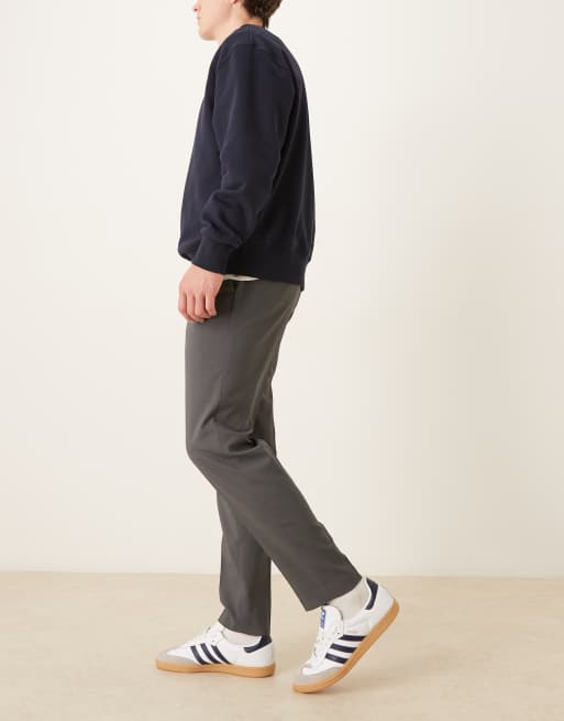 ASOS DESIGN smart tapered trouser in charcoal, 3 of 5