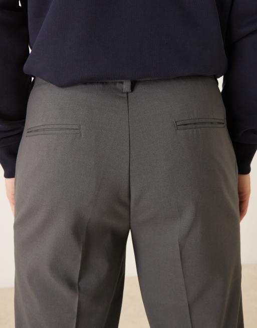 ASOS DESIGN smart tapered trouser in charcoal, 5 of 5