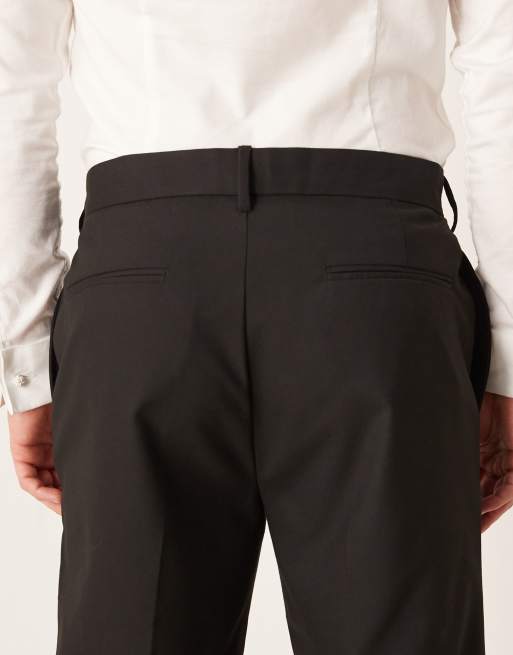 ASOS DESIGN smart tapered trousers in black, 5 of 5