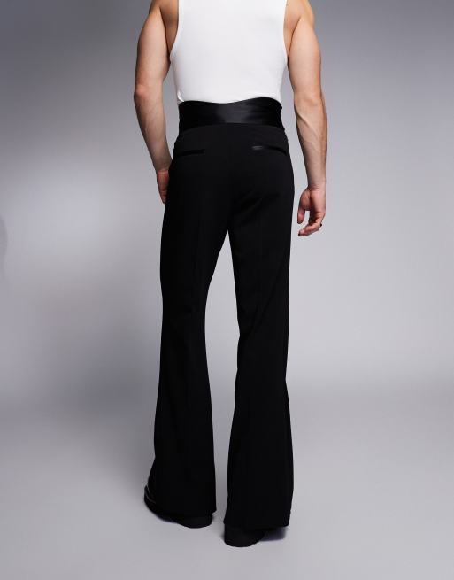ASOS DESIGN smart vintage flare pants with cummerbund
