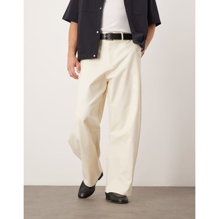 【BAON】Decoats basic wide cotton pants BDRFSAYH Men's Pants Japanese Pants Large Loose Casual Wide