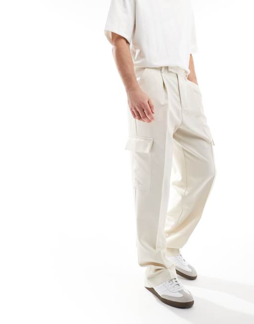 【soerte】Wide straight tech cargo pants wide-leg-cargo-pants-techwear-