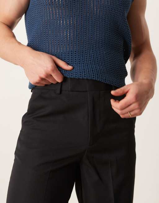 ASOS DESIGN smart wide leg pants in black | ASOS