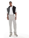 [ASOS DESIGN] ASOS DESIGN smart wide leg pants in grey W28 L30 Mid grey