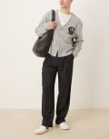 [ASOS DESIGN] ASOS DESIGN smart wide leg pants in navy pinstripes W30 L30 Navy stripe