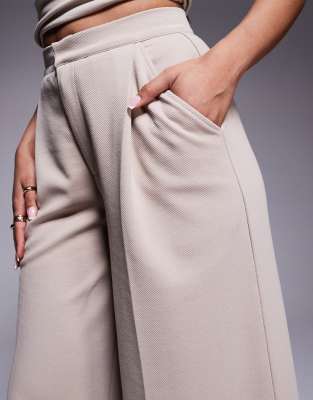 Asos Design Smart Wide Leg Pants In Gray