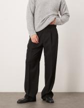 Topman oversized fit cropped T-shirt in black