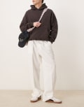 [ASOS DESIGN] ASOS DESIGN smart wide leg pants with front pleat in white W28 L30 WHITE
