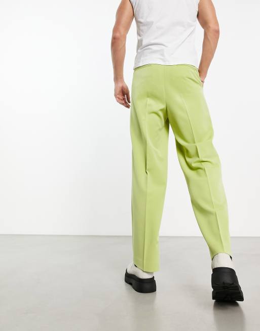 Lime green pants store mens