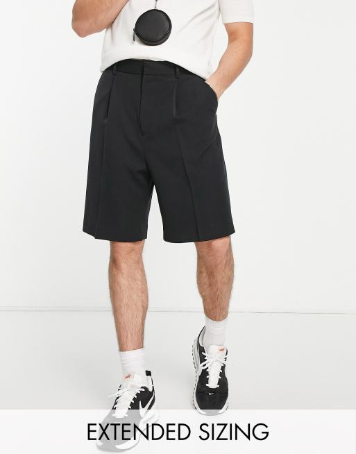 ASOS DESIGN smart slim shorts in black