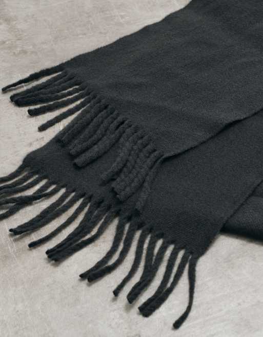 ASOS DESIGN smart woven scarf in grey, 2 of 3