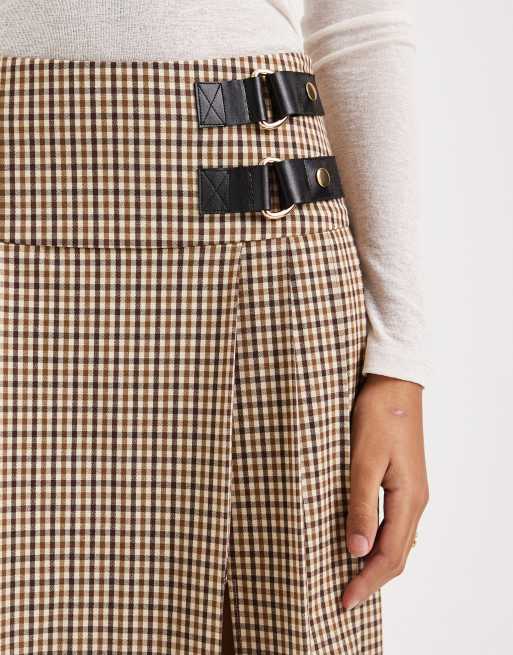 ASOS DESIGN – Smårutig, plisserad maxikjol, 3 av 5