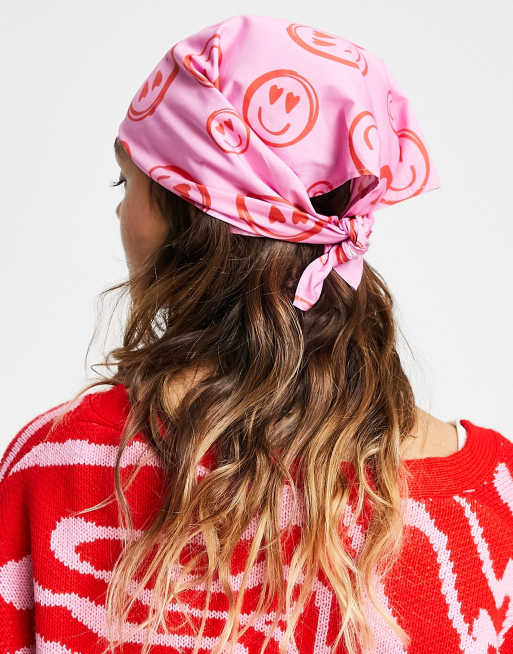 ASOS DESIGN – Smileymönstrad bandana