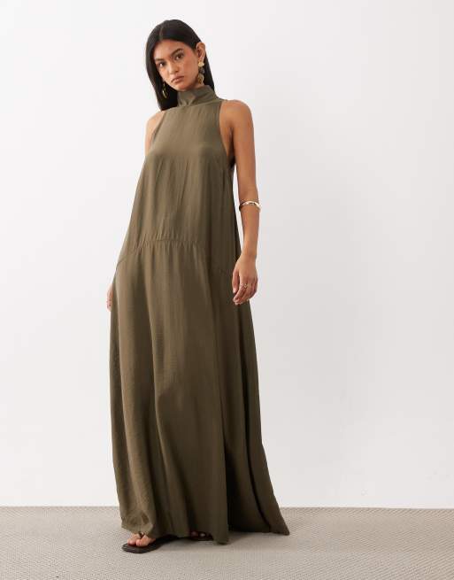 trendy women's dresses PRETTYGARDEN Summer Maxi 2026 Casual Button V Neck Ruffle Cap Sleeve Long Flowy Spring Pleated Dress (Light Blue,Small) at Amazon Women's Clothing store Color:Electric Blue with Poolside Marble Panel Vintage 90s DKNY Velvet 34” Model is wearing size_13-d-m