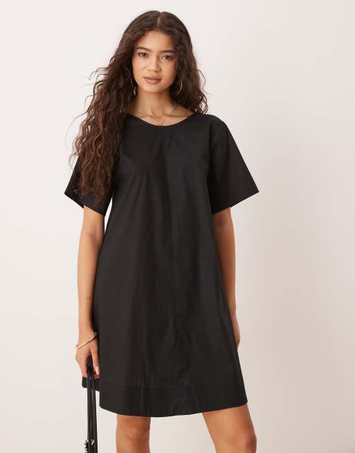 a line dress with short sleeves SHILOH SHORT SLEEVE WOVEN A-LINE MINI DRESS