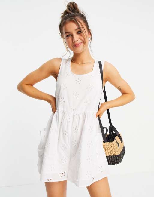 Asos white outlet playsuit