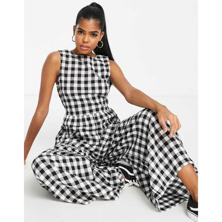 Asos gingham sales jumpsuit