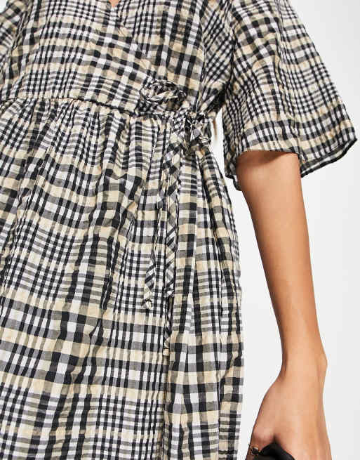 Asos checkered outlet dress