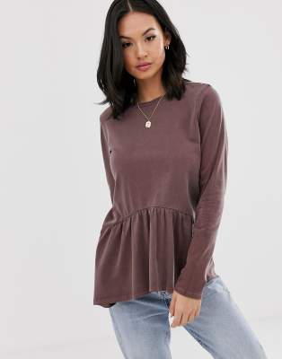 smocked top long sleeve