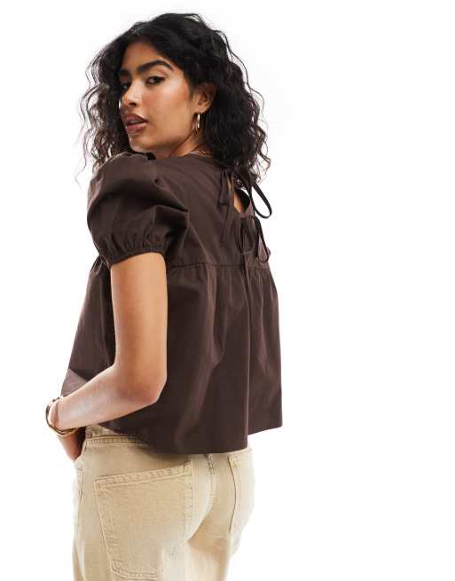 トップス deres half sleeve blouse chocolate 6630871?wid=600&hei=600&