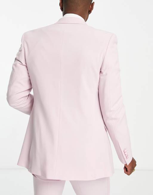 ASOS DESIGN – Smoking-Anzugjacke mit sehr engem Schnitt in Pastellrosa, 3 von 4