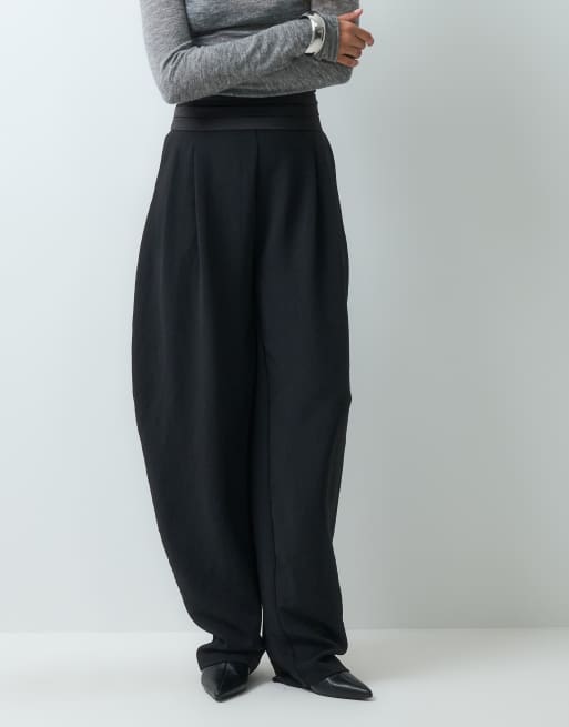 ASOS DESIGN smokingbroek met overslagtaille in zwart, 2 van 5