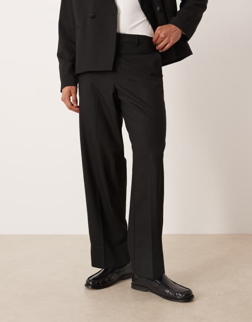 ASOS DESIGN - Smokingbroek met wijde pijpen in zwart, 3 van 5