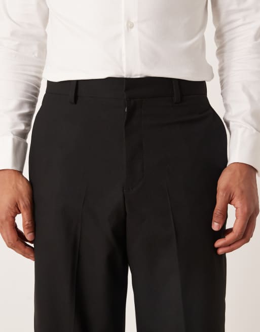 ASOS DESIGN - Smokingbroek met wijde pijpen in zwart, 5 van 5