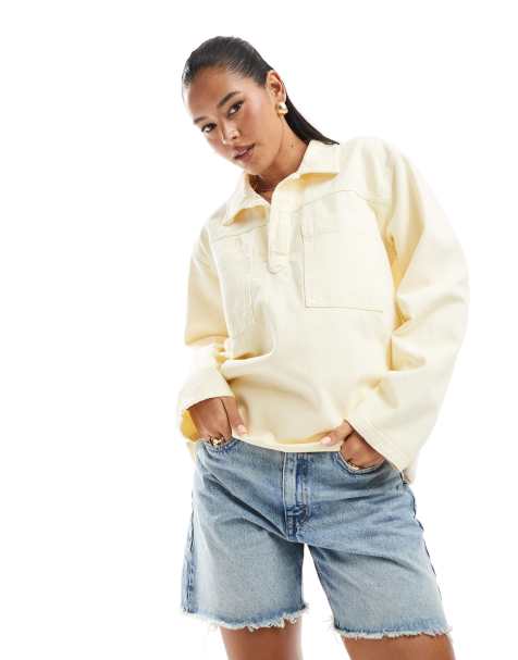 ASOS DESIGN - Smørgul rugbytop i denim - view 1